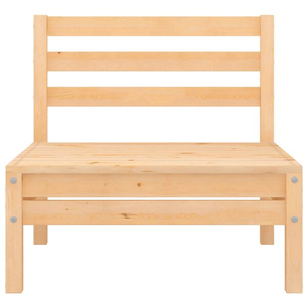 vidaXL Canapé central de jardin Bois de pin massif
