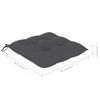 vidaXL Chaises de jardin avec coussins anthracite lot de 8 Teck massif