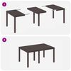 vidaXL Table de jardin pour repas Marron 150 x 100 x 73 cm polyrotin