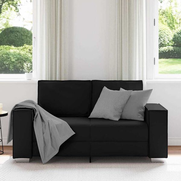 vidaXL Canapé Noir 160 x 78 x 84 cm tissu