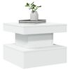 vidaXL Table basse avec lumières LED blanc 50x50x40 cm