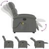 vidaXL Fauteuil inclinable de massage &eacute;lectrique gris fonc&eacute; tissu