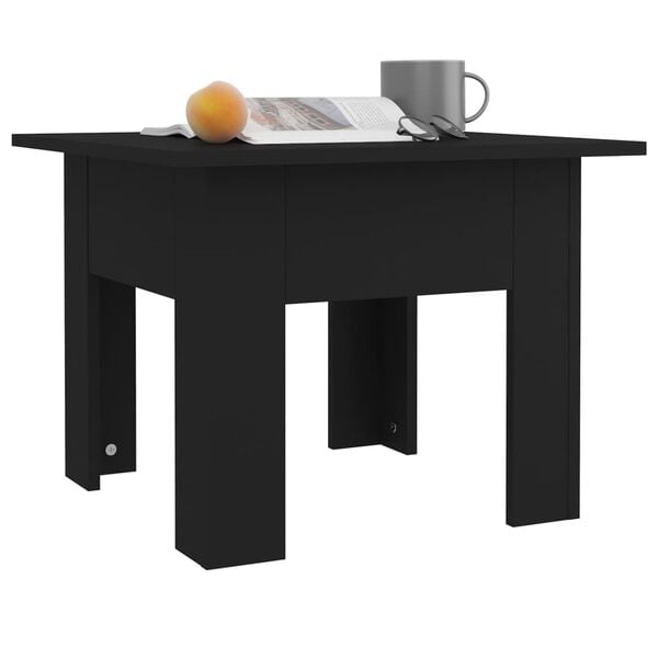 vidaXL Table basse noir 55x55x42 cm bois d'ing&eacute;nierie