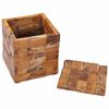 vidaXL Tabouret de rangement Bois de teck massif