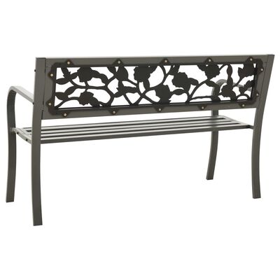 vidaXL Banc de jardin 125 cm acier gris