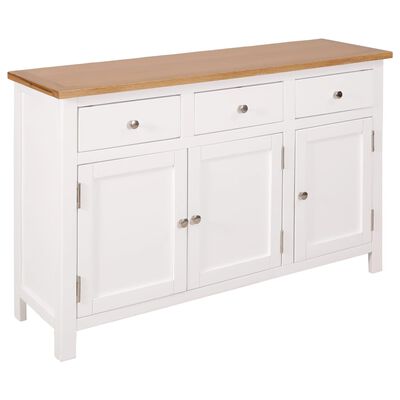 vidaXL Buffet 110x33,5x70 cm Bois de chêne massif