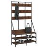 vidaXL Porte-vêtements et rangement des chaussures chêne marron