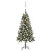 vidaXL Arbre de No&euml;l artificiel pr&eacute;-&eacute;clair&eacute;/boules pommes de pin 150cm