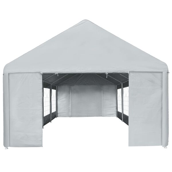 vidaXL Tente de fête PE 4x8 m gris