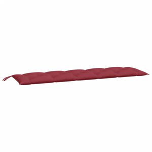 vidaXL Coussin de banc de jardin rouge bordeaux 180x50x7 cm