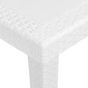 vidaXL Table de jardin Blanc 79x79x72 cm Plastique Aspect de rotin