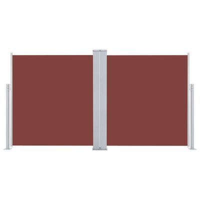 vidaXL Auvent latéral rétractable Marron 120 x 600 cm