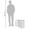 vidaXL Table d'appoint de jardin avec dessus en verre gris rotin