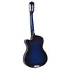 vidaXL Guitare découpée classique occidentale 6 cordes Bleu ombré 38"