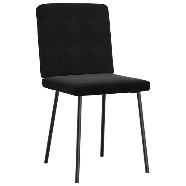 vidaXL Chaises &agrave; manger lot de 4 Noir Velours
