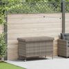 vidaXL Boîte de rangement de jardin et roues gris résine tressée