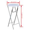 vidaXL Table de bar 4 pcs avec dessus de table en MDF Blanc