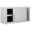 vidaXL Armoire de cuisine avec portes coulissantes 90x40x50 cm Inox