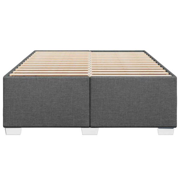 vidaXL Cadre de lit sans matelas gris foncé tissu