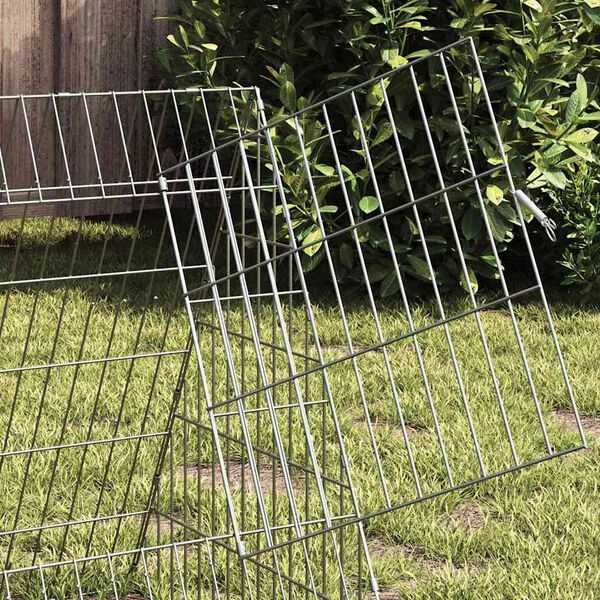 vidaXL Cage pour lapins Argent 650 x 55 x 55 cm Acier galvanis&eacute;