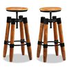 vidaXL Tabourets de bar lot de 2 bois de manguier massif