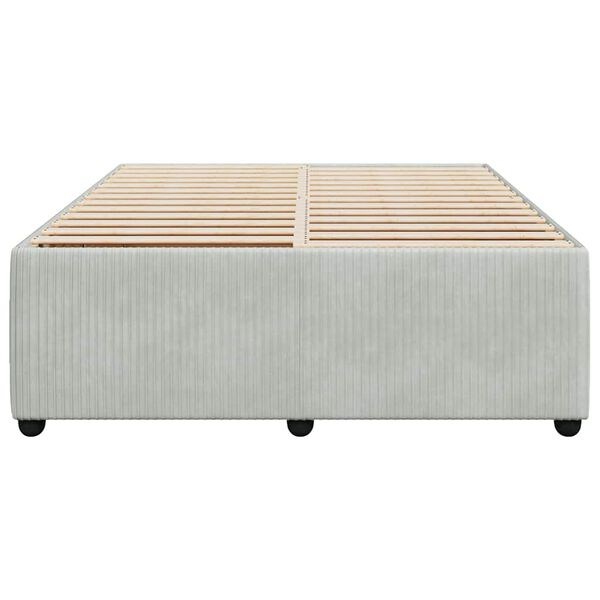 vidaXL Cadre de lit sans matelas gris clair velours