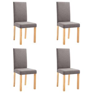 vidaXL Chaises &agrave; manger lot de 4 taupe tissu