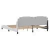 vidaXL Cadre de lit Viana sans matelas blanc 193x203 cm similicuir