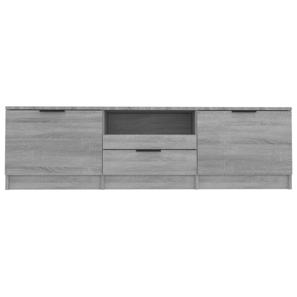 vidaXL Meuble TV Sonoma gris 140x35x40 cm Bois d'ing&eacute;nierie