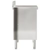 vidaXL Table de travail de cuisine avec portes coulissantes inox