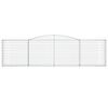 vidaXL Paniers &agrave; gabions arqu&eacute;s 8 pcs 400x30x100/120 cm Fer galvanis&eacute;