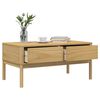 vidaXL Table basse FLORO cire marron 99x55,5x45 cm bois massif de pin