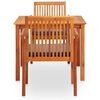 vidaXL Ensemble &agrave; manger d'ext&eacute;rieur 3 pcs et coussins Acacia solide