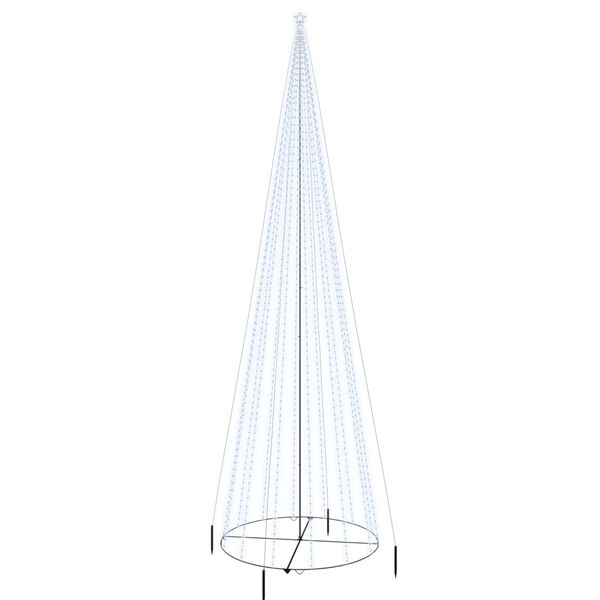 vidaXL Arbre de No&euml;l c&ocirc;ne 1134 LED blanc froid 230x800 cm