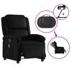 vidaXL Fauteuil inclinable de massage électrique noir similicuir
