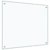 vidaXL Dosserets de cuisine 2 pcs transparent 70x60 cm verre tremp&eacute;