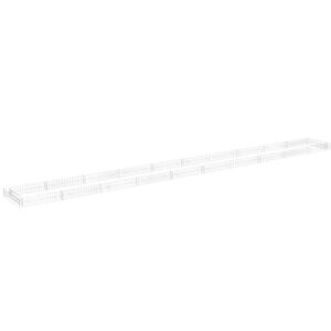 vidaXL Lit sur&eacute;lev&eacute; &agrave; gabion Acier galvanis&eacute; 1000x100x20 cm