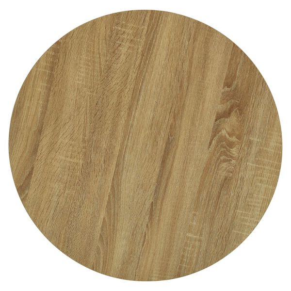 vidaXL Table de bistro Couleur ch&ecirc;ne 60 cm MDF et acier