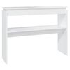 vidaXL Table console blanc 102x30x80 cm bois d'ing&eacute;nierie