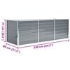 vidaXL Lit sur&eacute;lev&eacute; de jardin Acier galvanis&eacute; 240x80x77 cm Gris