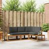 vidaXL Ensemble de canap&eacute;s d'ext&eacute;rieur 4 Pi&egrave;ce Naturel et Anthracite