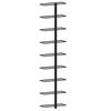 vidaXL Casiers &agrave; bouteilles muraux pour 18 bouteilles 2 pcs Noir Fer