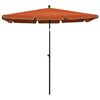 vidaXL Parasol de jardin avec mât 210x140 cm Terre cuite