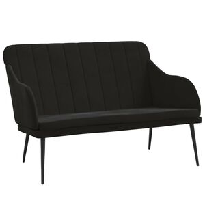 vidaXL Banc Noir 110x76x80 cm Velours