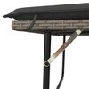 vidaXL Banc de jardin avec coussins et repose-pied gris résine tressée