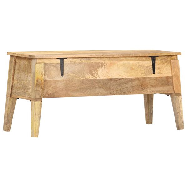 vidaXL Boîte de rangement 99x35x48 cm Bois de manguier solide