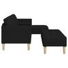 vidaXL Ensemble de Canap&eacute;s 2 pcs Noir 173 x 131 x 67 cm tissu