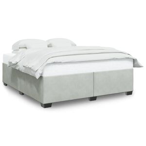 vidaXL Cadre de lit sans matelas gris clair velours