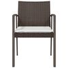 vidaXL Chaises de jardin coussins lot de 6 marron 56,5x57x83 cm rotin