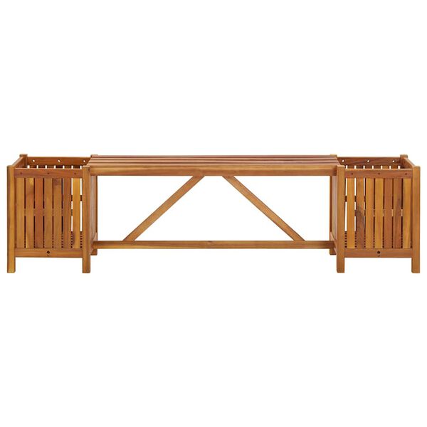 vidaXL Banc de jardin avec 2 jardini&egrave;res 150x30x40 cm Bois d'acacia